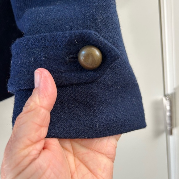 Old Navy Wool Blend Classic Pea Coat. Gold Buttons. Pockets. EUC. Nautical. Lg - Picture 6 of 15